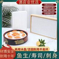 Japanese Style Plastic Sushi Sashimi Ice Plate for Freshness