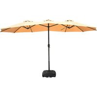 Moji Outdoor Triple-Head Rotating Patio Umbrella with UV Protection