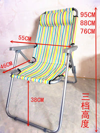 Portable Folding Recliner Chair with Backrest for Outdoor Camping Fishing Sketching