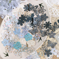 Vintage Hollow-Out Butterfly Flower Journaling Material Pack for DIY Scrapbooking Decoration