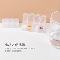 Portable 7-Day Pill Organizer with Detachable Compartments