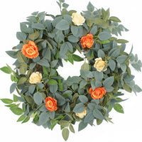 Artificial Eucalyptus Wreath for Door & Wall Decor, Ins-style Greenery Garland for Weddings & Home
