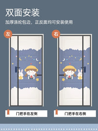 Magnetic Screen Door with Corgi Print, Side Opening, No-Drill Installation