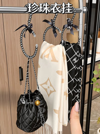 Pearl Hat Organizer Rack for Baseball Caps and Visors, Non-Slip Wall-Mounted Hat Holder