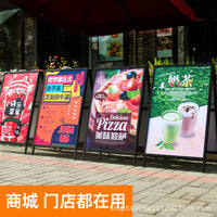 Outdoor A-Frame Sign Holder for Posters and Advertisements, Double-Sided Display Stand