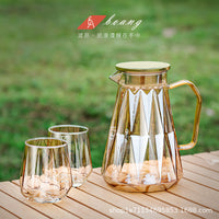 High-End Heat-Resistant Glass Pitcher and Tumbler Set for Cold Beverages and Tea