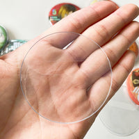 Clear PVC Round Badge Protector Sleeves for Anime Merch 58mm 75mm