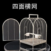 Stainless Steel Parrot Travel Carrier Cage for Large and Small Parrots