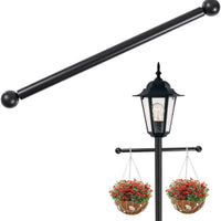 Outdoor Lamp Post Cross Arm Ladder Rest Hot Sale Black Metal Flagpole Horizontal Bar