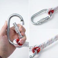 Static Climbing Rope with Hook for Rescue and Rappelling, High-Altitude Work Safety Rope