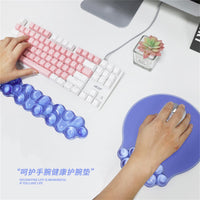 Large Soft Waterproof Desk Mat with Wrist Rest for Office and Gaming