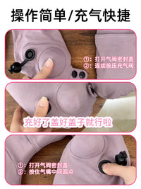Inflatable U-Shaped Travel Pillow for Neck Support - Lightweight & Portable