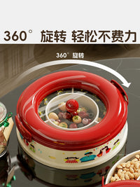 Rotating Multi-Layer Snack and Candy Box with Lid for Living Room