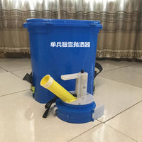 Backpack Snow Melting Spreader, Fertilizer Applicator, and Seed Broadcaster for Farm and Pasture