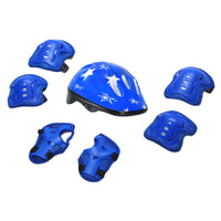 Kids' 7-Piece Protective Gear Set with Helmet, Knee & Elbow Pads for Skating & Cycling