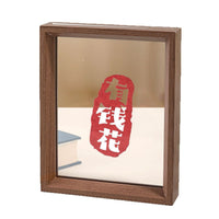 Handmade Wooden Photo Frame with Acrylic Display for Tabletop or Wall Mount, Double-Sided Transparency