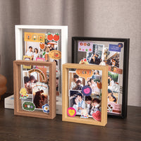 Double-Sided Transparent Glass Photo Frame for Desk Display