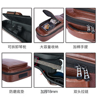 Electric Guitar Gig Bag, Thickened Vintage Brown Dual Shoulder Strap Backpack for 39/40-inch Guitars