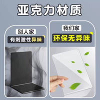 L-shaped Acrylic Bookends for Desk Organization, Thickened Transparent Book Dividers