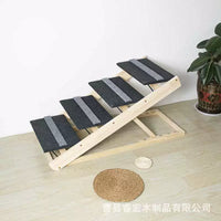 Adjustable Wooden Pet Ramp for Dogs - Non-Slip Sofa Ladder for Small to Large Pets