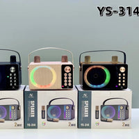New YS-314 Retro Wireless Bluetooth Speaker with Handheld Outdoor Karaoke Microphone KTV All-in-One System