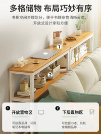 Sofa Backrest Storage Rack, Bedside Narrow Gap Cabinet, Wall-Mounted Long Table Storage Organizer
