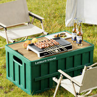 Foldable Outdoor Camping Storage Box with Lid for Toys, Clothes, and Car Trunk Organization