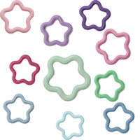 Star Stitch Markers for Knitting and Crocheting, Enamel Coated Metal Stitch Holders
