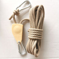 Outdoor Camping Windproof Rope with Pulley Adjuster for Tents and Tarps