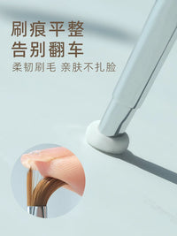 Dual-Ended Concealer Brush with Replaceable Sponge Heads for Under-Eye, Nasolabial Folds, and Blemishes