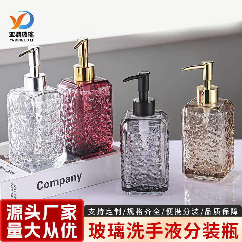 Refillable Glass Soap Dispenser Bottle with Pump for Shampoo, Lotion, and Liquid Soap