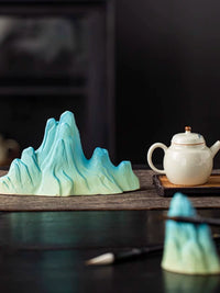 New Chinese Style Fish Tank Mountain Landscape Ceramic Ornament