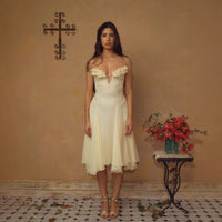 Women's Christmas Floral Deep V-Neck Midi Evening Dress