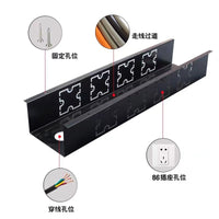 Under-Desk Cable Management Tray for Office Desks, U-Shaped Wire Organizer for Computer Tables