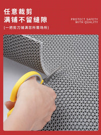 Non-Slip PVC Hollow Bathroom Floor Mat for Home and Commercial Use, Water-Draining and Anti-Fall