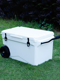 Rotomolded Insulated Cooler Box with Wheels and Handle for Outdoor Fishing Travel