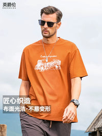 Men's Retro American Print Ice Silk Cooling T-Shirt