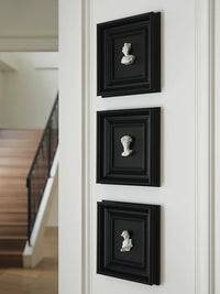 Mid-Century Relief Sculpture Wall Art with French Plaster Frame
