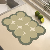 Diatomaceous Earth Kitchen Countertop Drying Mat for Dishes and Cups, Non-Slip and Heat Resistant