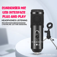 USB Condenser Microphone for Live Streaming, Gaming, and Recording with Reverb and Monitoring