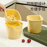 Multifunctional Double-Layer Drain Basket with Detachable Waste Bin for Kitchen Countertops