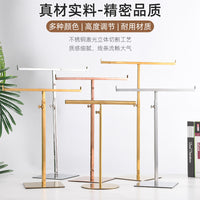 Stainless Steel T-Bar Display Stand for Handbags, Ties, and Scarves