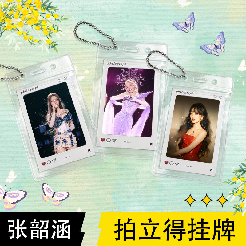 Angela Chang Polaroid Style Keychain Pendant for Bags and Backpacks