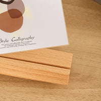 Beech Wood Acrylic Photo Frame for 6-10 Inch Pictures and Postcards, Double-Sided Transparent Display