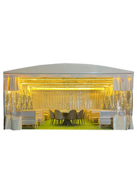 Retractable Outdoor Canopy Tent for Events and Dining, Windproof and Insulated