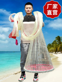 Upgraded Disc Cast Fishing Net with Gear and Opening Top