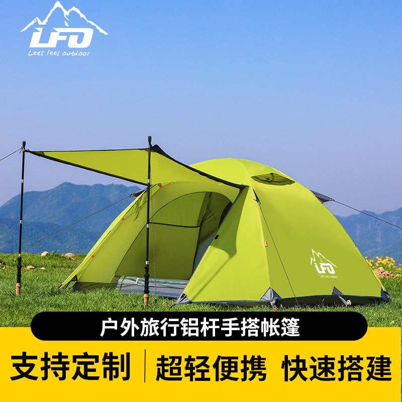 Lightweight 2-Person Waterproof Camping Tent with Aluminum Poles for Hiking and Backpacking