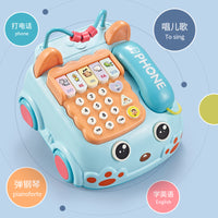 Kids Multifunctional Telephone Toy with Music and Stories for Early Education