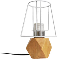 Hand-Woven DIY Wooden Bedside Lamp Kit with Adjustable Dimmer and Metal Frame