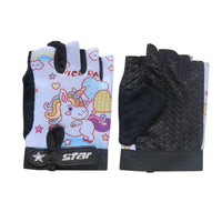 Kids' Anti-Slip Half-Finger Cycling Gloves for 3-12 Year Olds, Breathable & Wear-Resistant